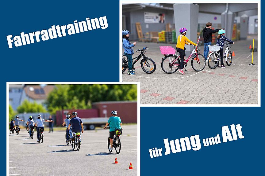 Training fuer Jung und Alt Kinder und Erwachsene bei Radtraining