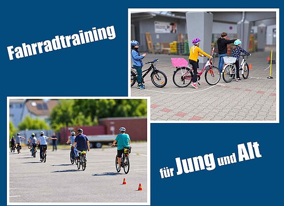 Kinder und Erwachsene bei Radtraining
