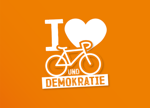 I love Fahrrad und Demokratie